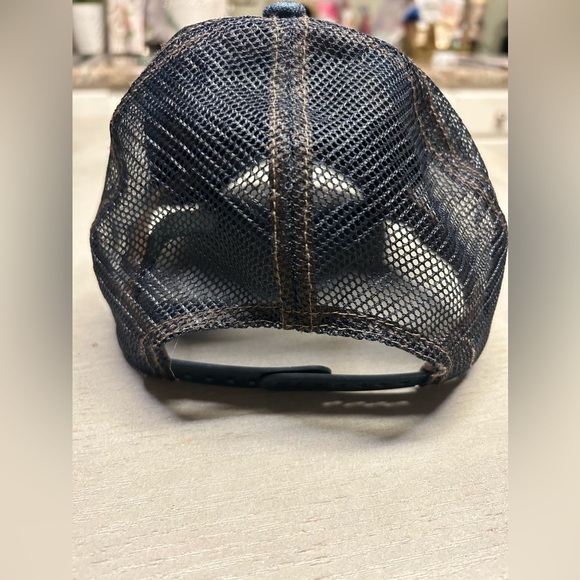 John Deere Denim Trucker Hat Mesh Snapback "Mark of Quality" Logo Baseball Cap - Picture 4 of 12